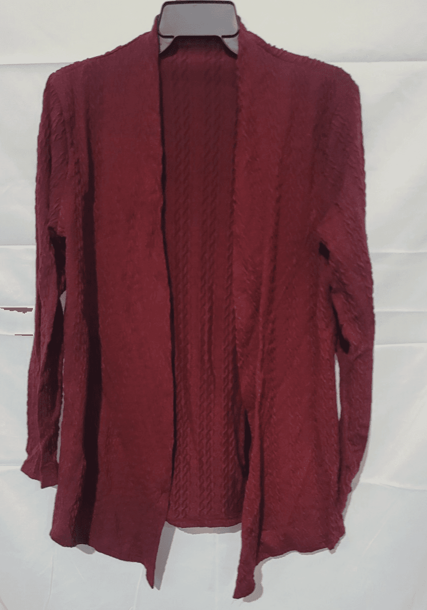 SIZE MEDIUM Maroon Cardigan