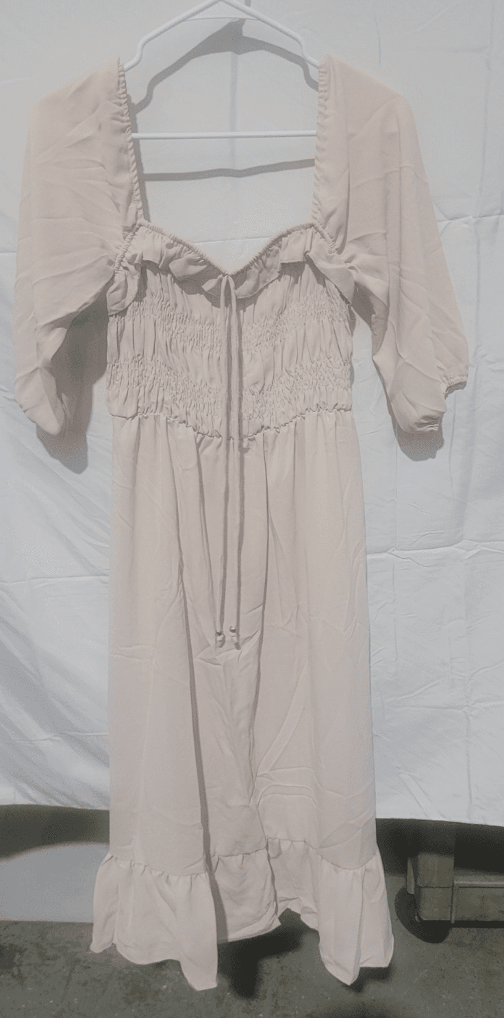 SIZE SMALL Cream Dress