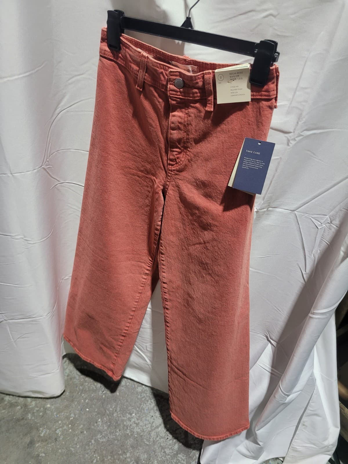 SIZE 2 Orange Sailor Leg Jeans