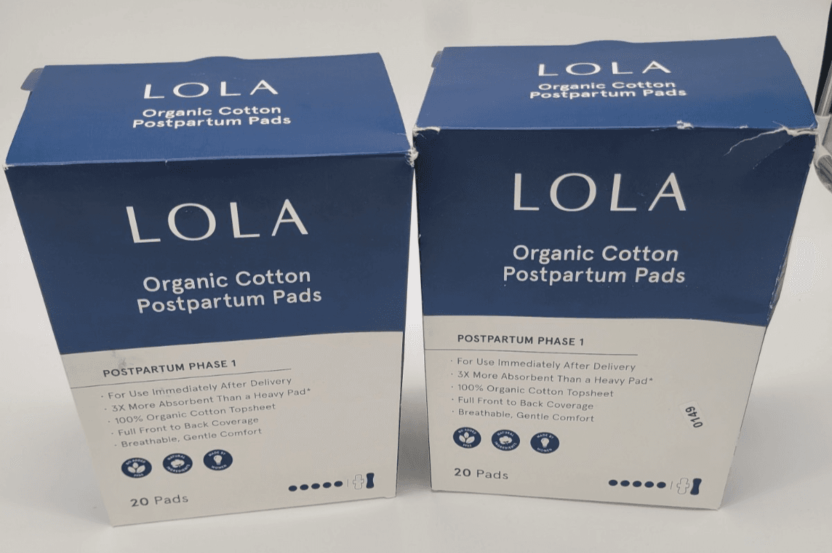 Organic Cotton Postpartum Pads 16 count | Sealed