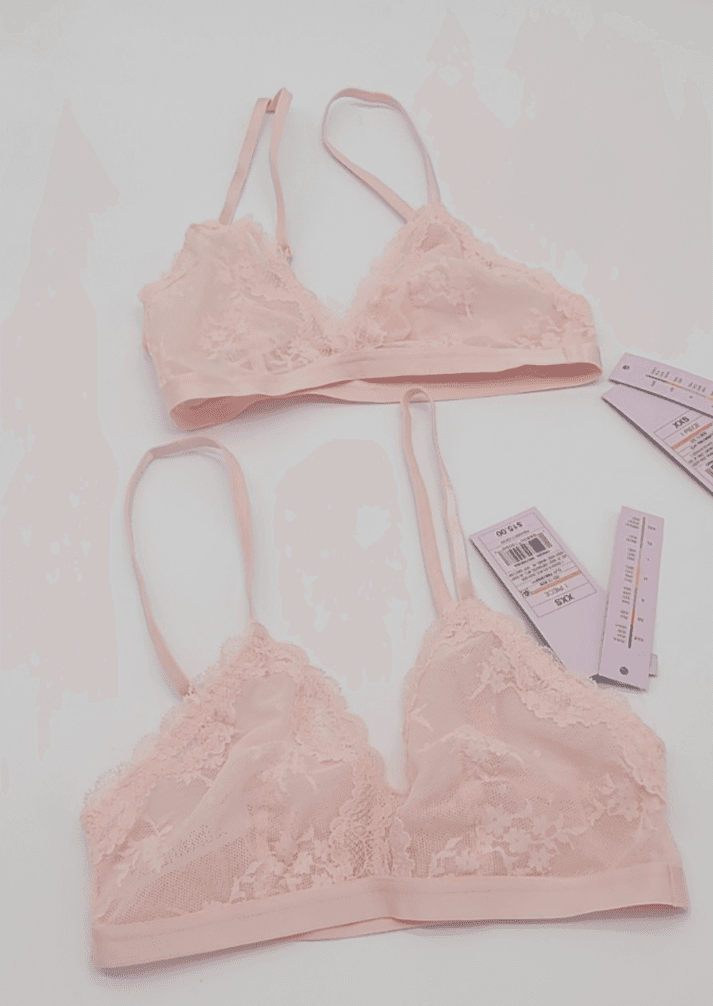 Pink Lace Bras XXS