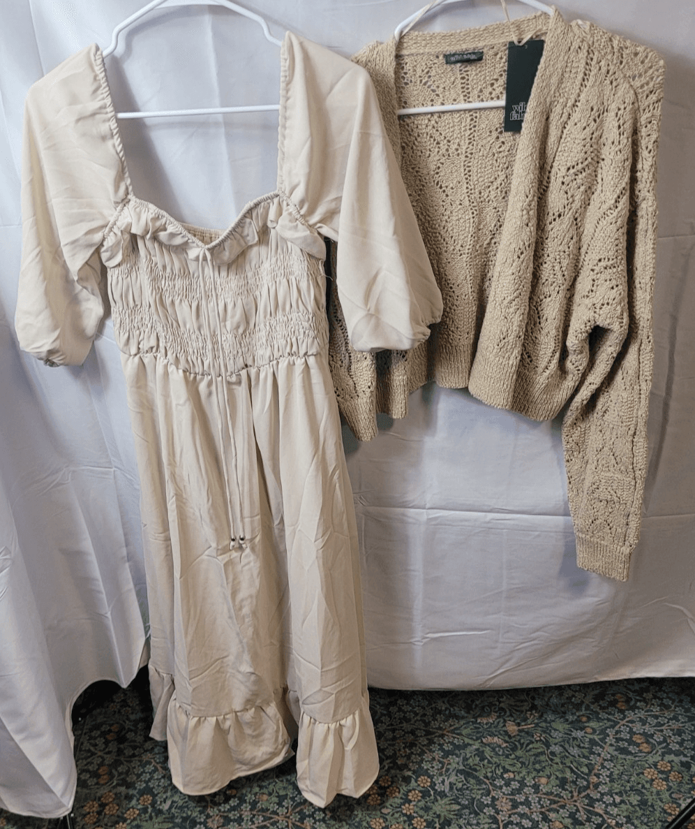 womens dress and cardigan size small new