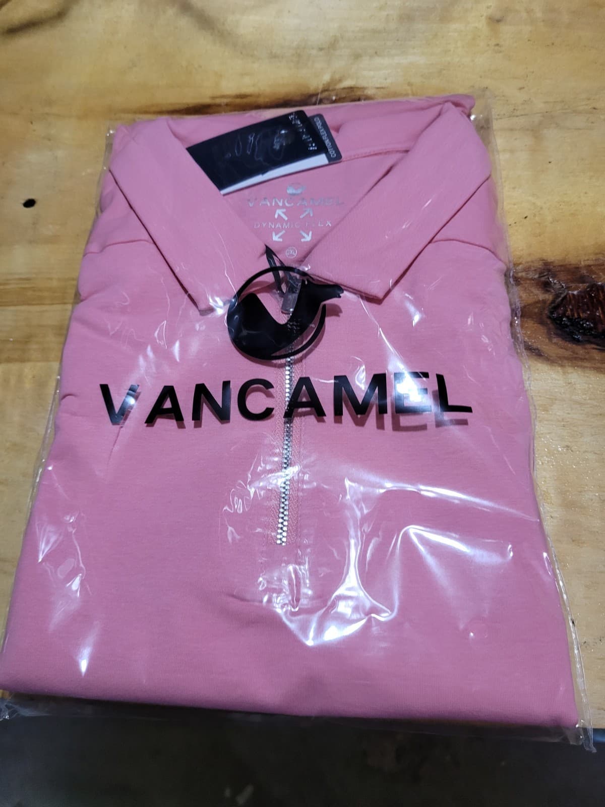 Men's Medium Pink Polo Zippered