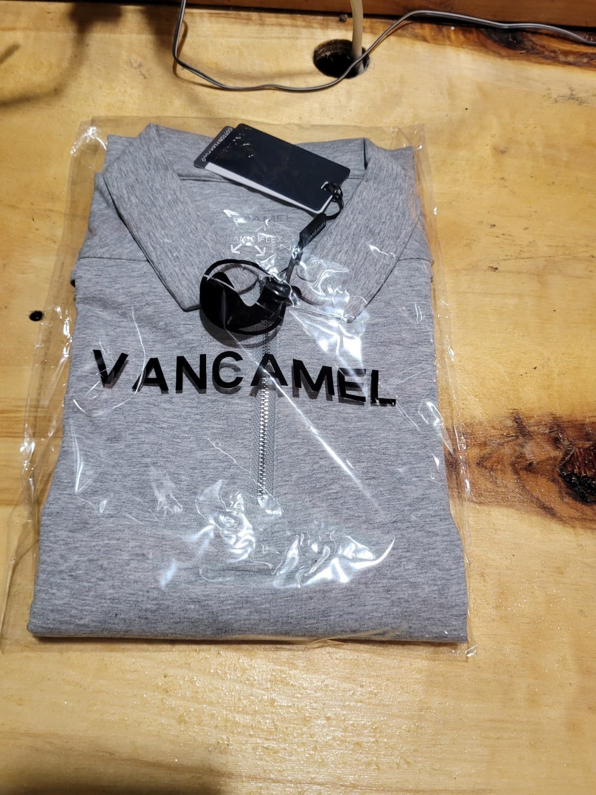 Grey Men's Large Zippered Polo