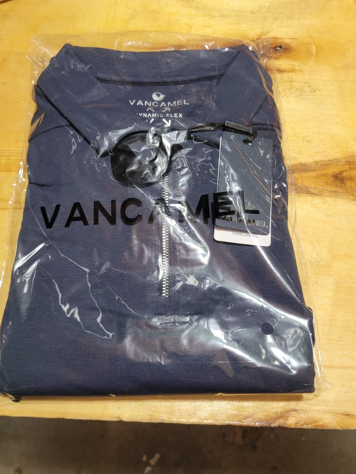 Men's Black Large polo with zipper