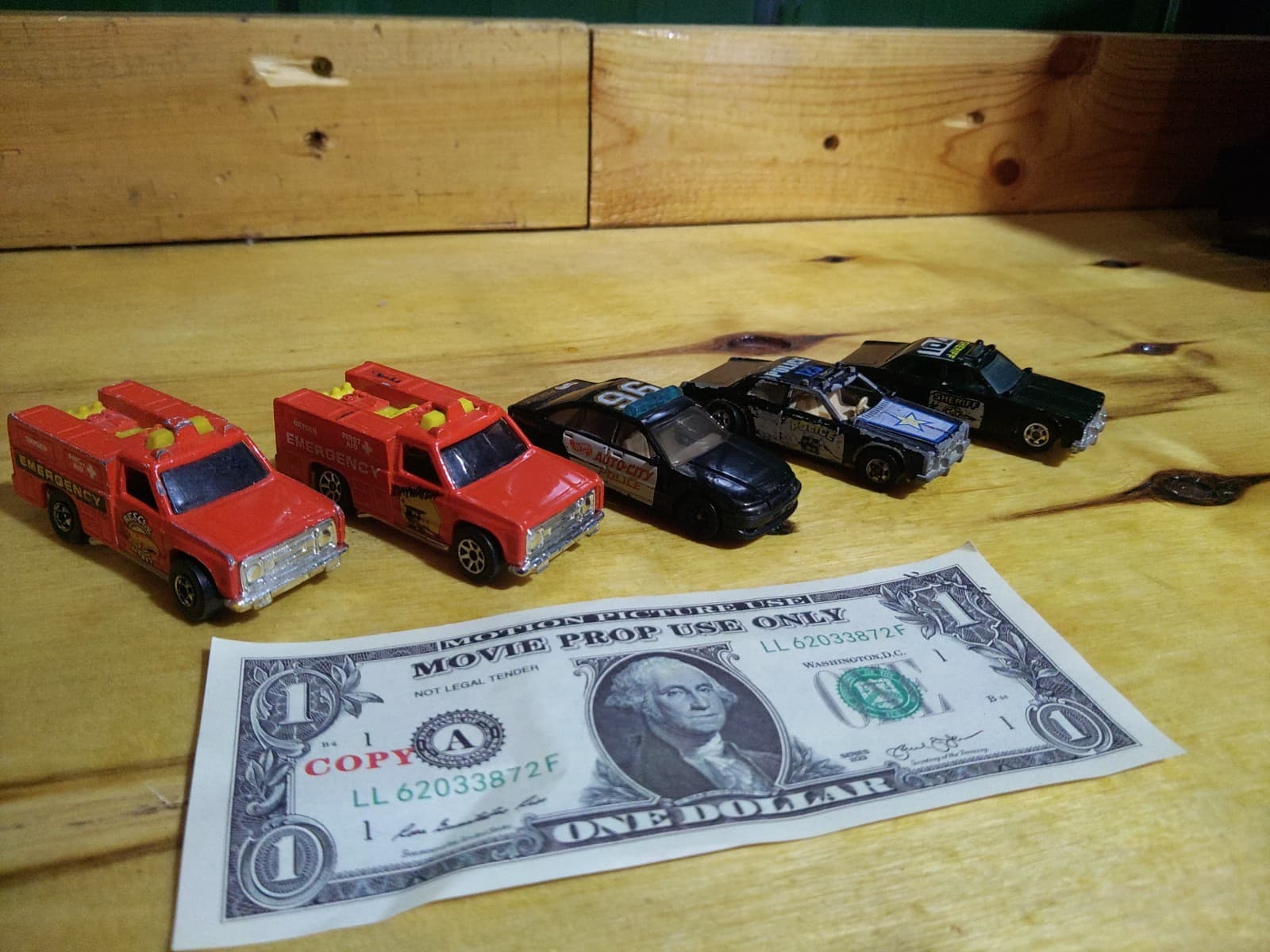 Vintage Die-Cast Emergency & Police Vehicle Lot – 5 Cars