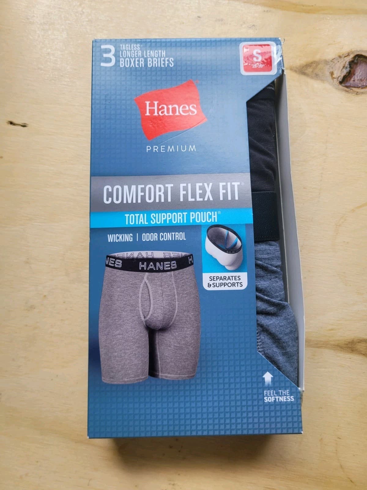Men's Small Comfort Fit Flex Boxer Briefs