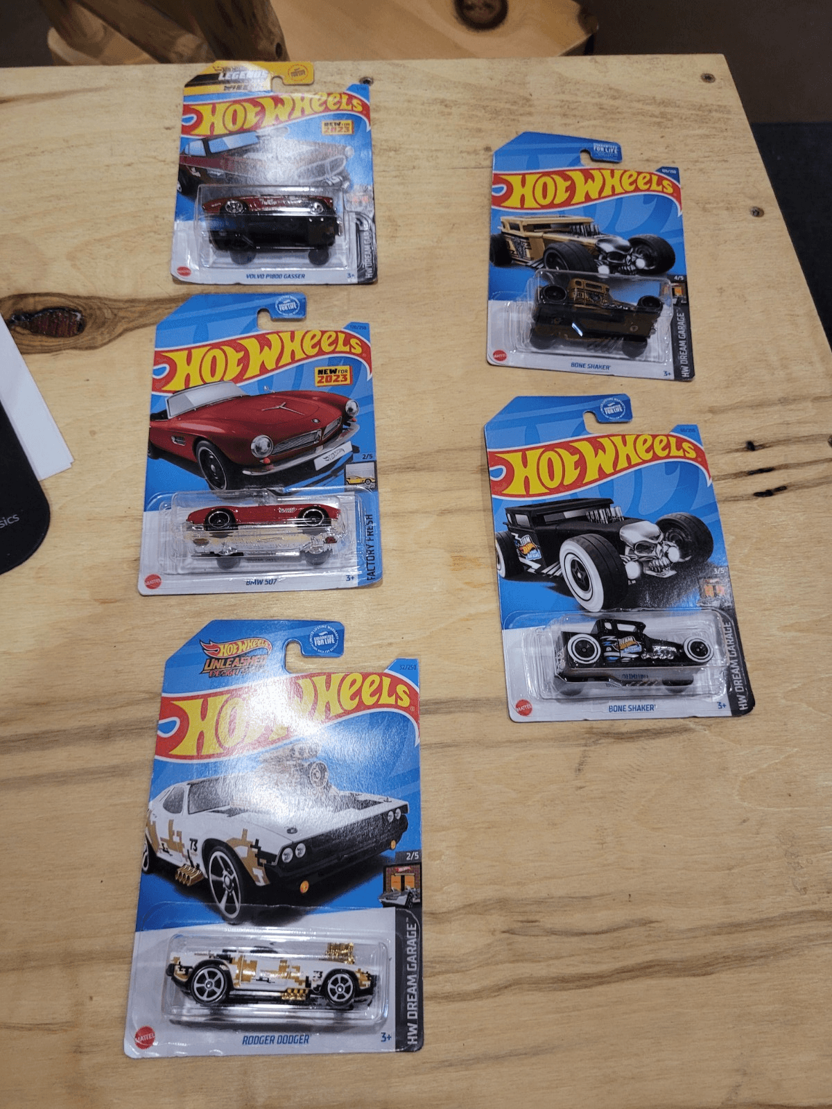 Hot Wheels Lot – Volvo P1800 Gasser, BMW 507, Rodger Dodger & More (6 Sealed)