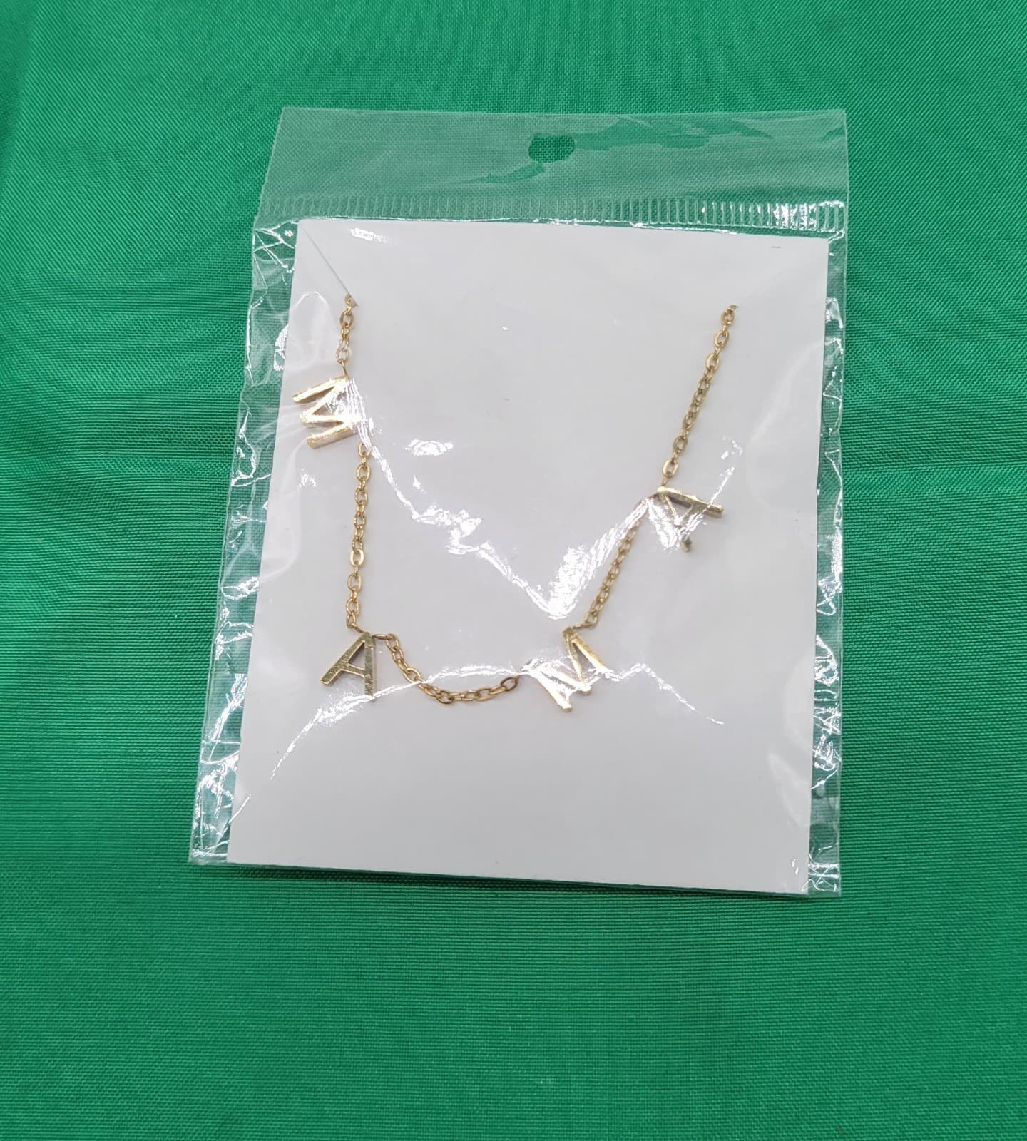 Gold Tone Initial Letter Necklace – Minimalist Alphabet Pendant Chain Jewelry Ne