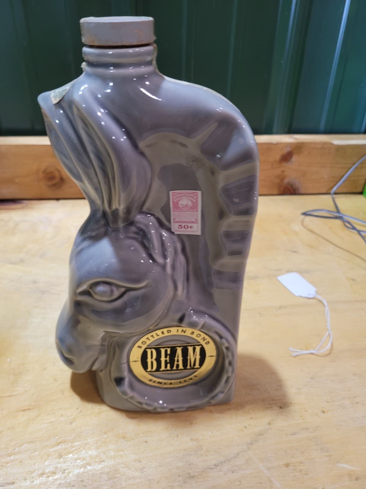 Vintage Jim Beam Horse Head Ceramic Whiskey Decanter – Empty Collectible Bottle