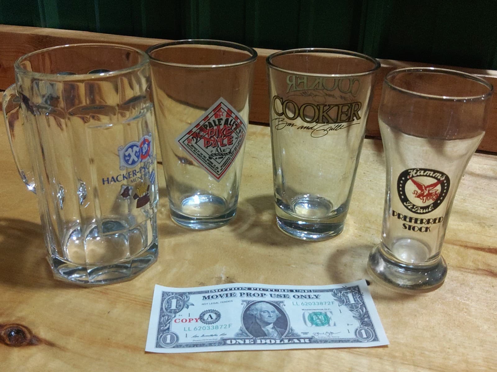 Vintage Promotional Beer Glasses, Mixed Lot of 4