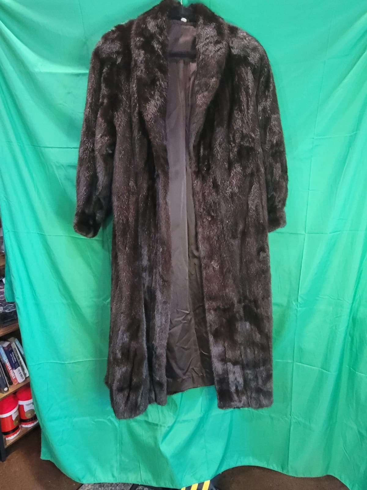 Vintage Genuine Mink Fur Coat – Full Length Dark Brown Women's Coat