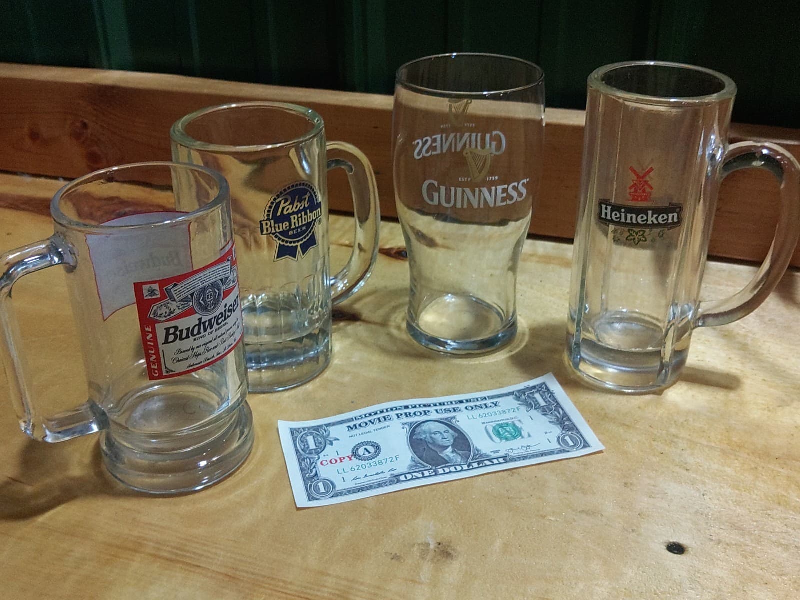Branded Beer Mugs and Glass, Mix Set of 4