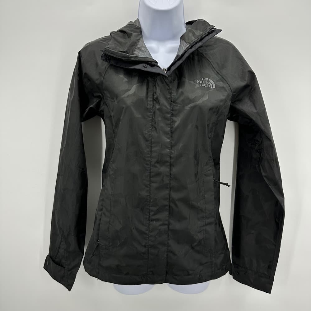 The North Face Black Camo Light Weight Jacket Sz XS