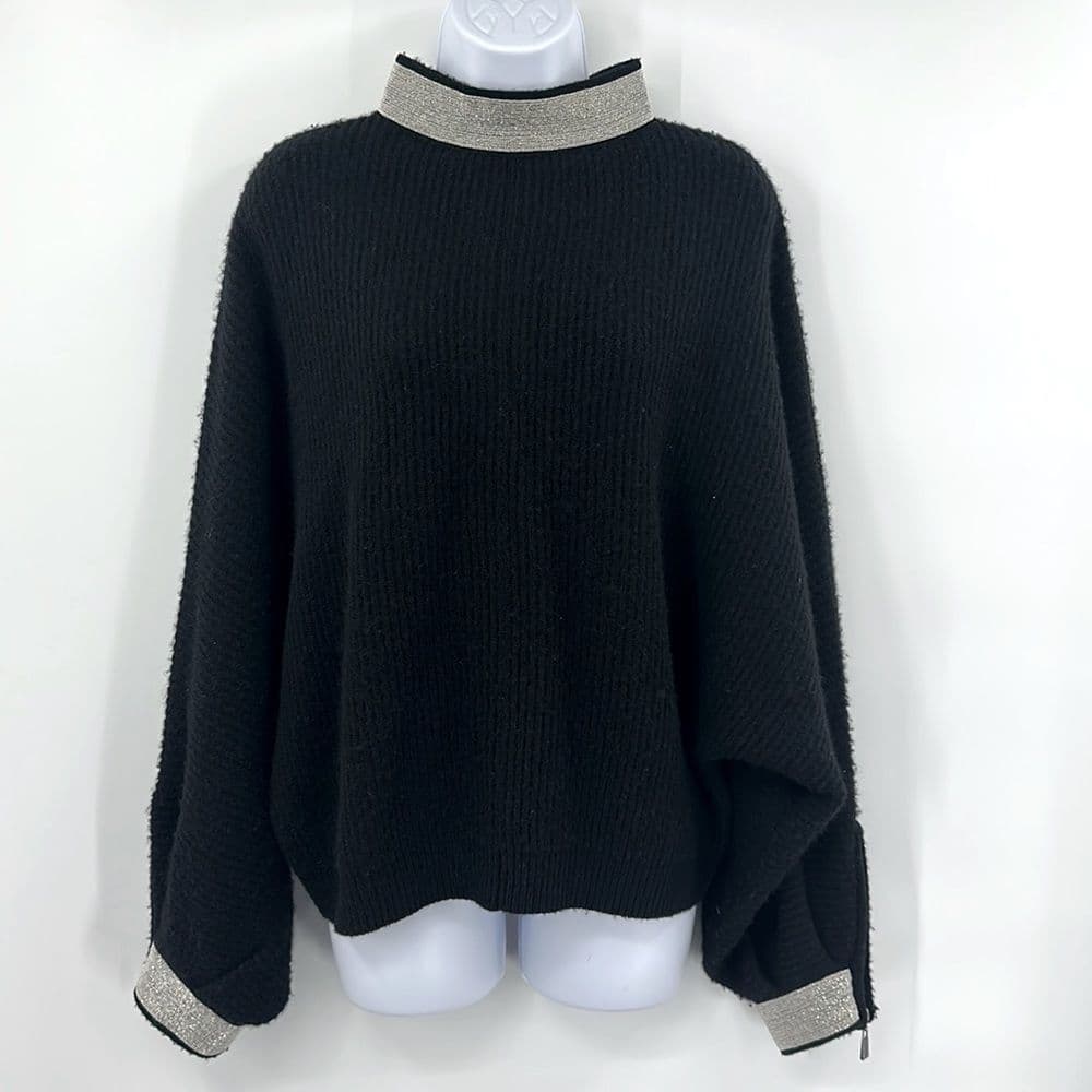 Max & Moi Wool Cashmere Blend Dolman Sleeve Sweater Sz M