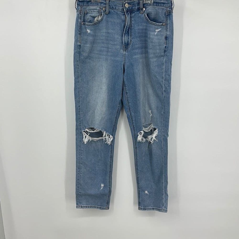 American Eagle Mom Jean Sz 10 Reg Distressed