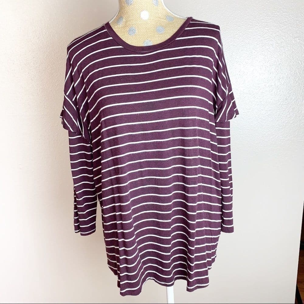 Dolan Left Coast Collection Ruffled Sleeve Tee XL