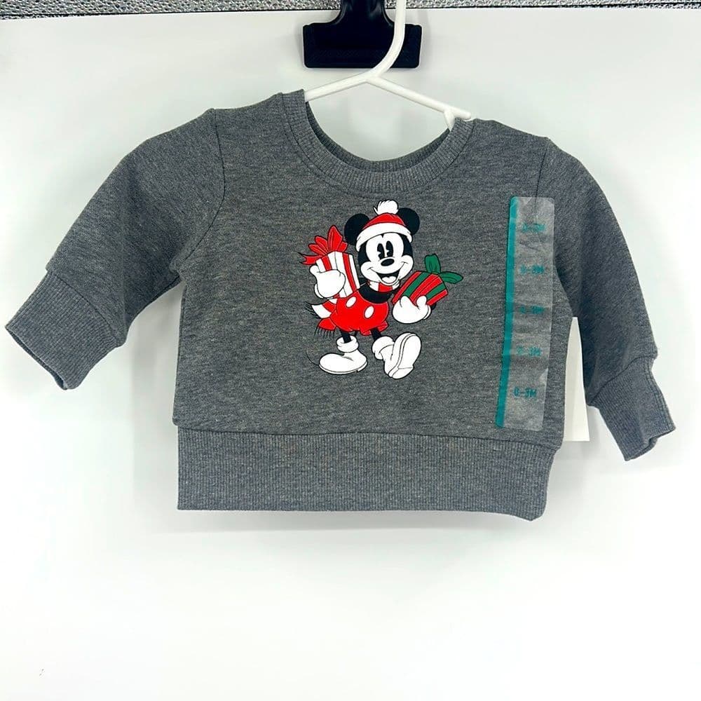 Disney Mickey Mouse Holiday Sweatshirt NWT Sz 0-3m