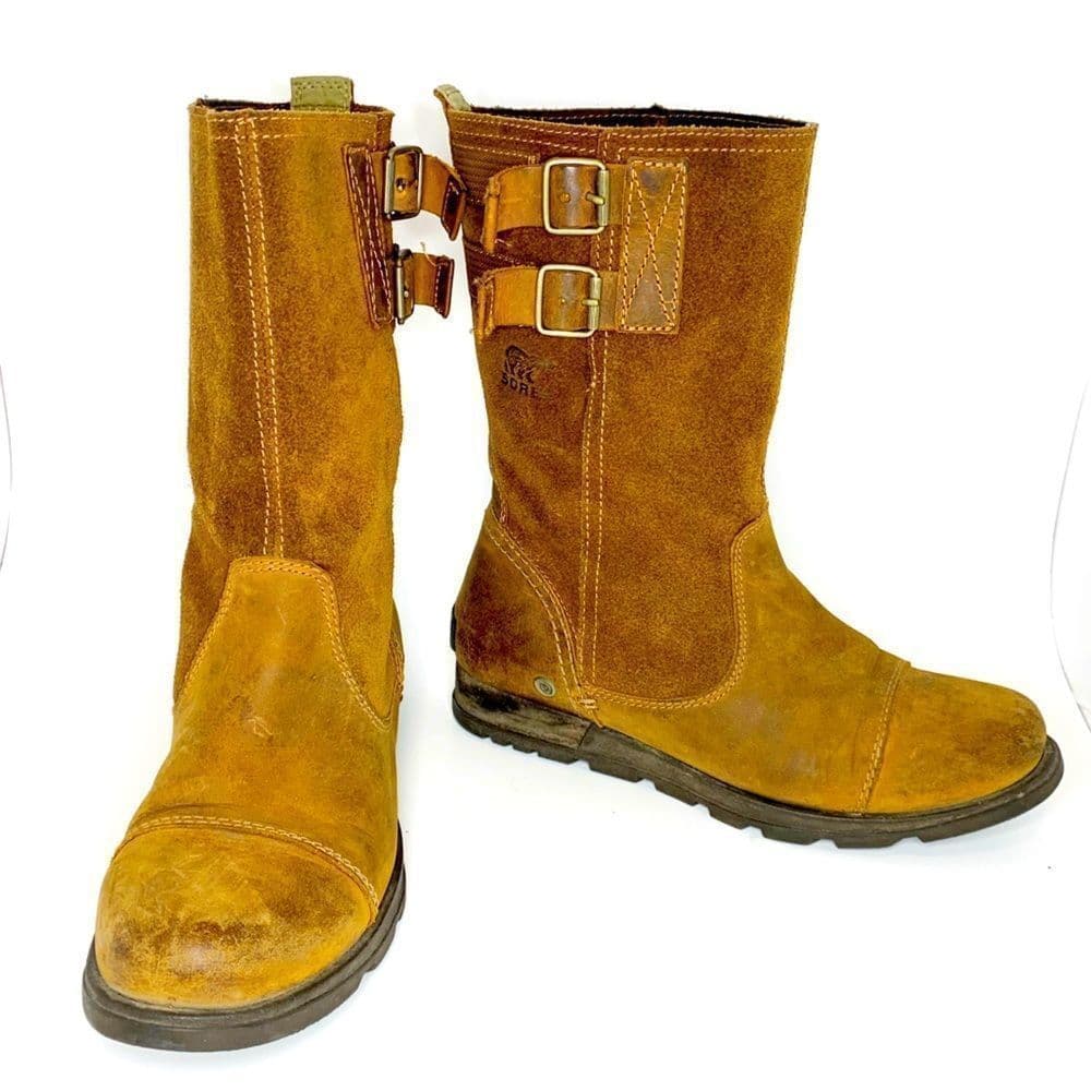 SOREL Major Pull on Grizzly Bear Tan Boots Sz 6