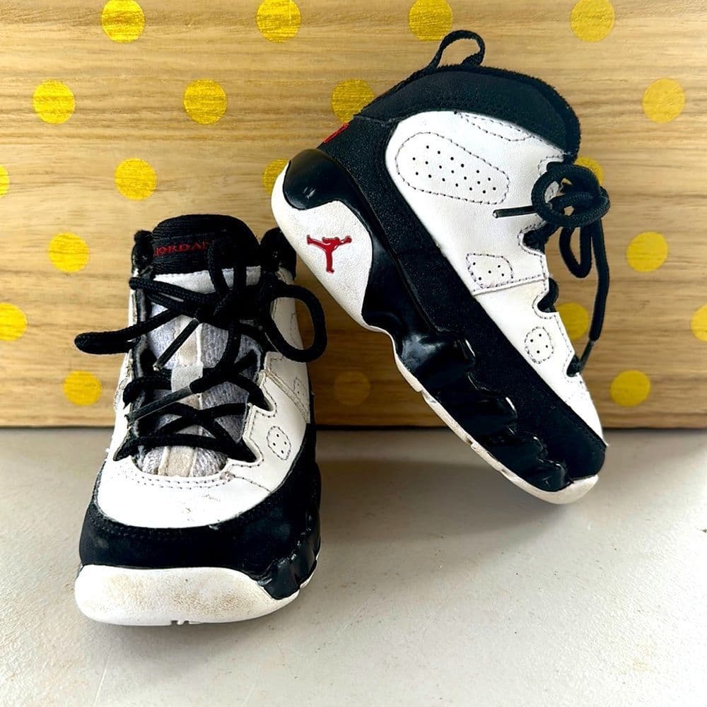 Nike Air Jordan IX 9 White Black Red Retro Sz 6c