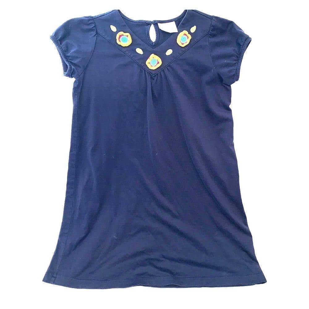 Hanna Andersson Dress With Crochet Flower Neckline