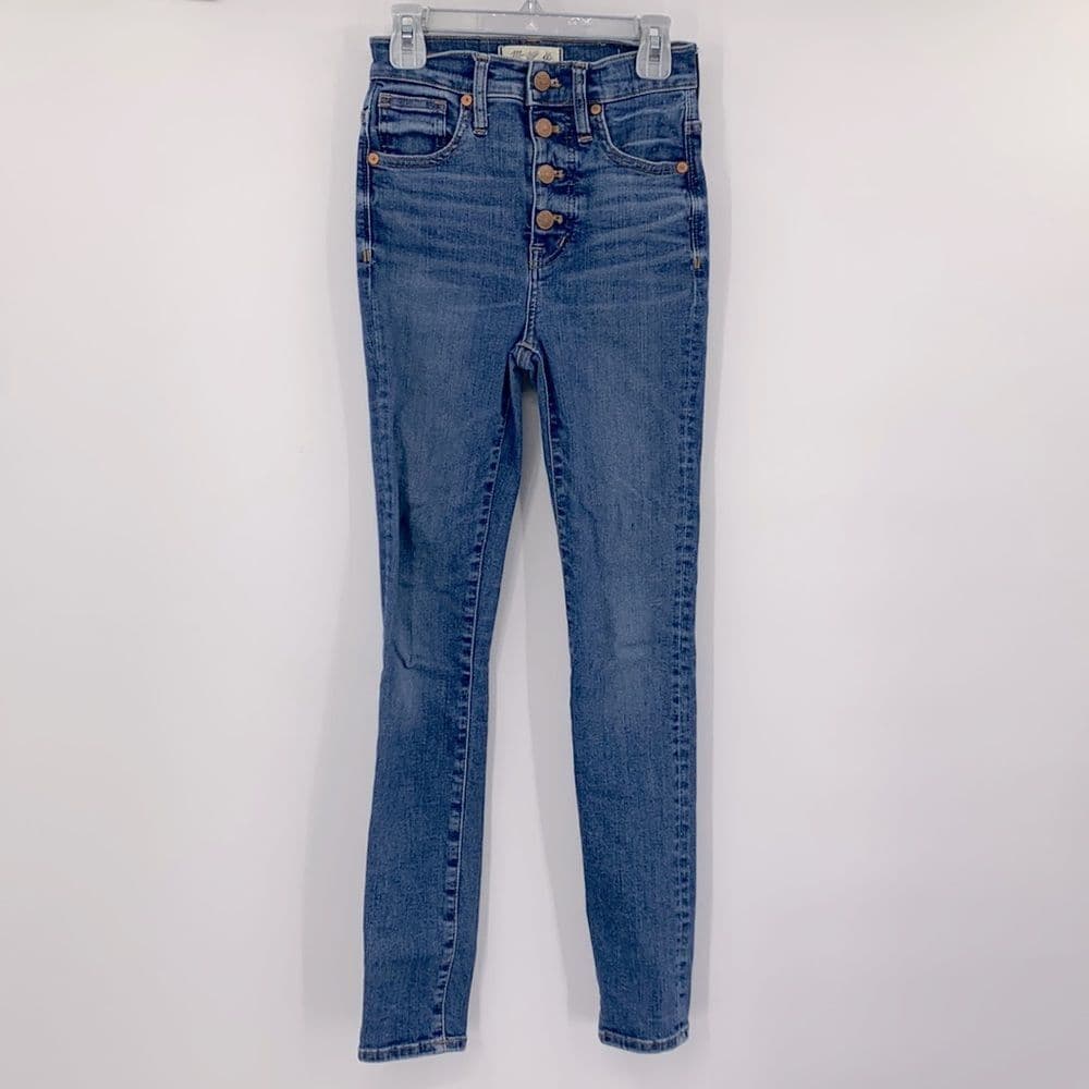 Madewell 11” High Rise Skinny Jeans Button Fly Sz 23