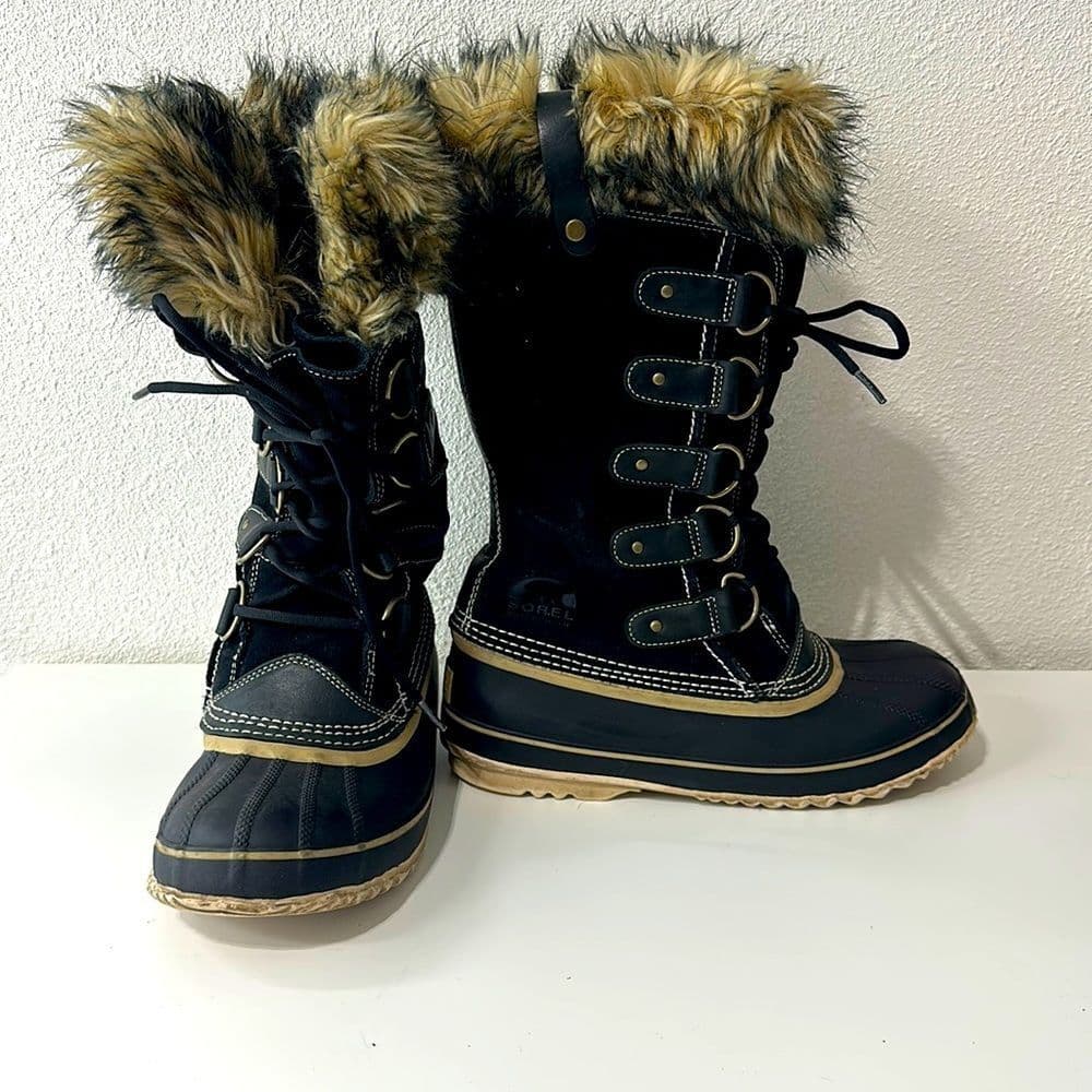 Sorel Joan of Artic Suede Winter Snow Boots Sz 9