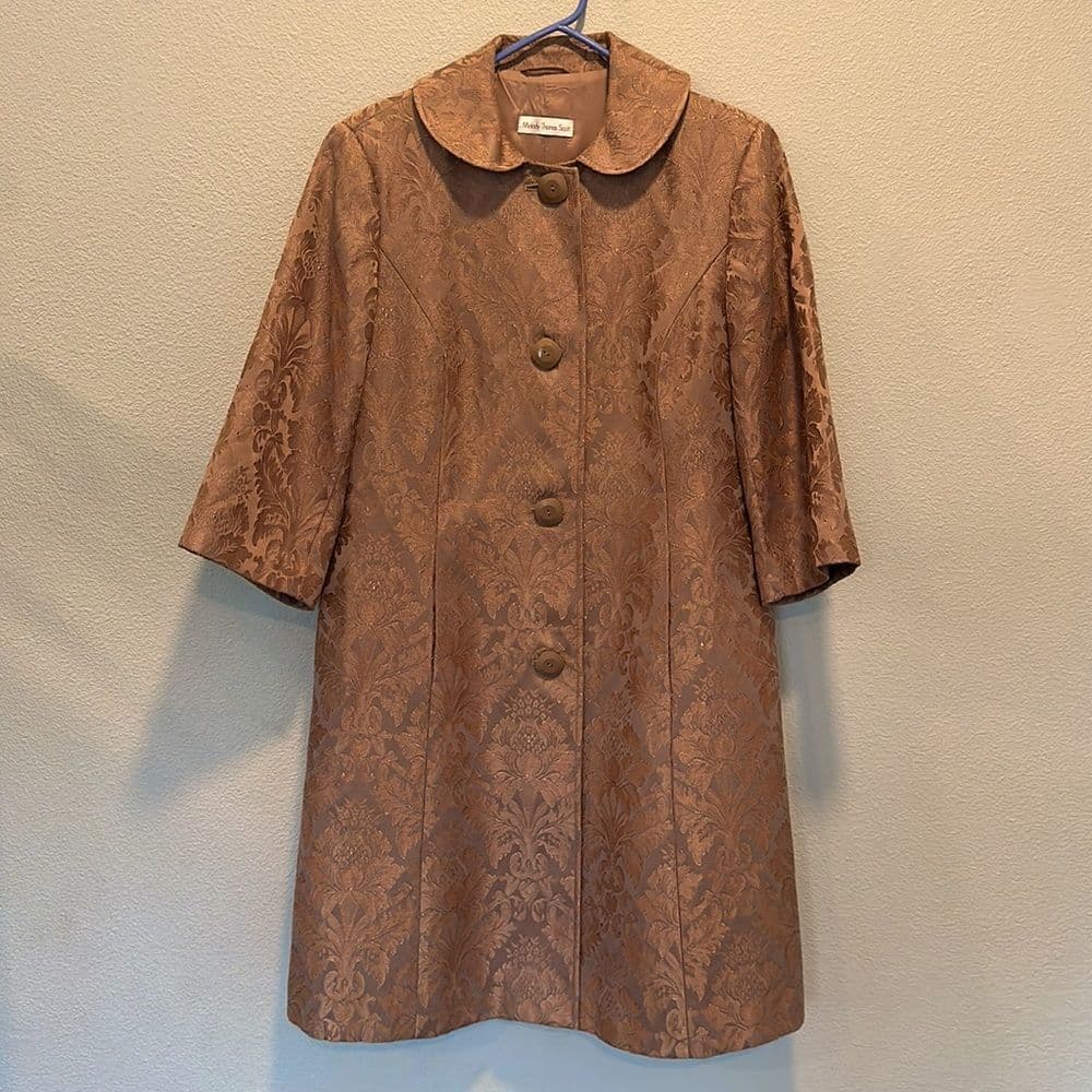 Melody Thomas Scott Dress with Overcoat Sz 12
