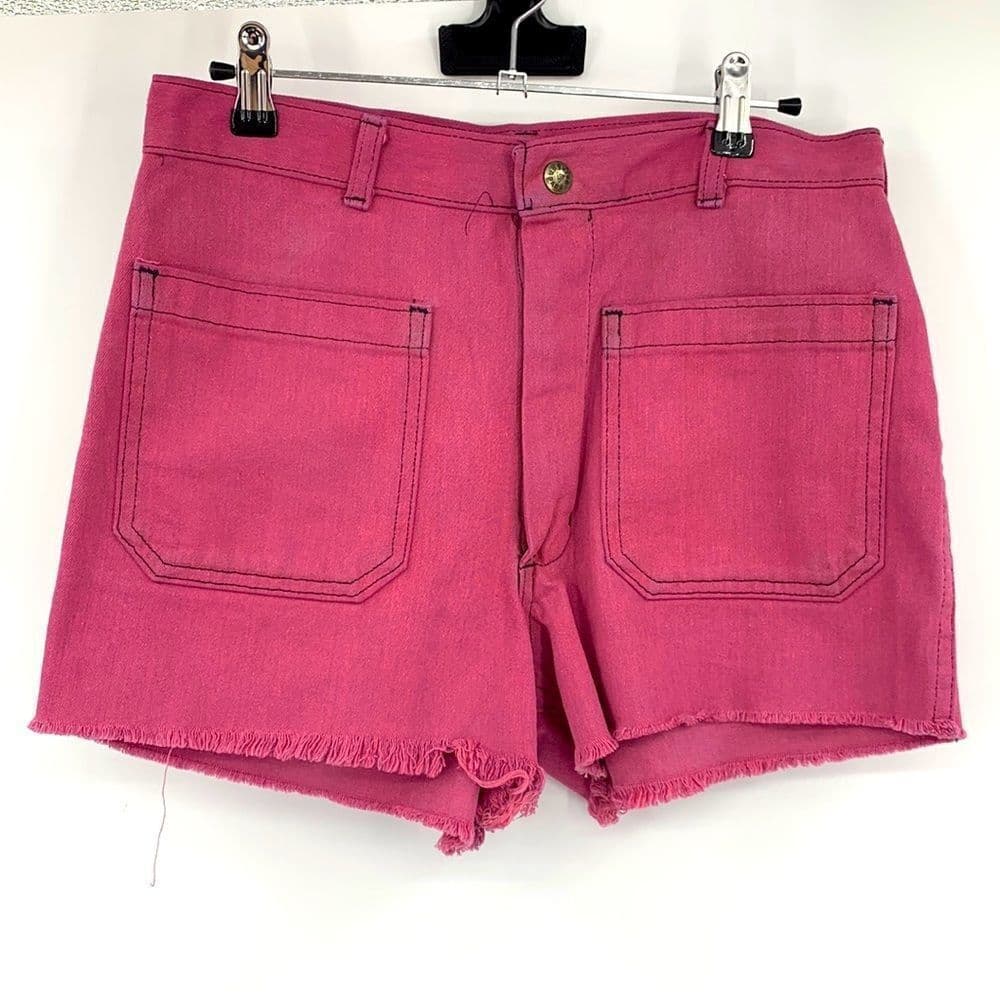 Vintage Navdungaree Mens Utility Trouser Cut off Shorts Sz 31