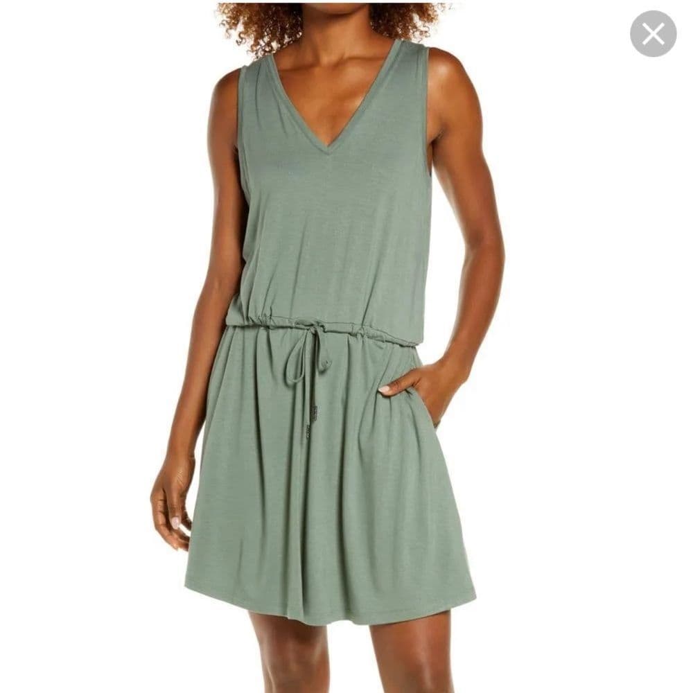 Sweaty Betty Take It Easy Dress, Heath Green NWT Sz Medium