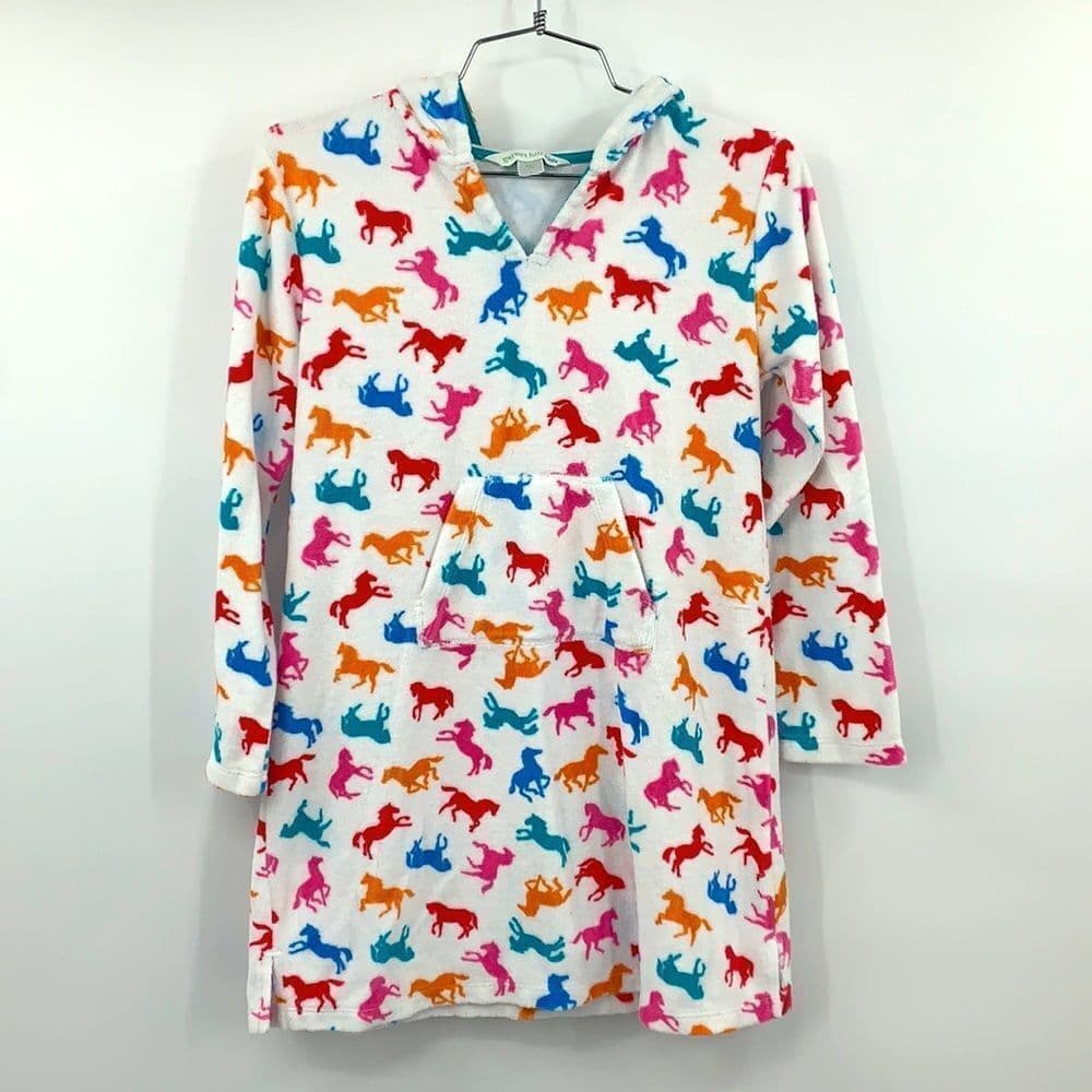 Garnet Hill Unicorn Terrycloth Swim Coverup Sz L