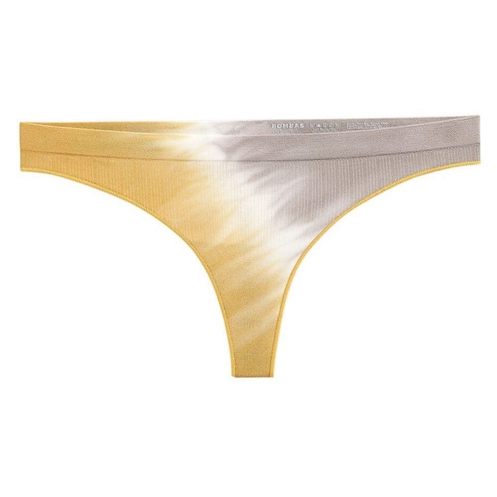 Bombas Tie-Dye Seamless Thong in Golden Clay Sz L