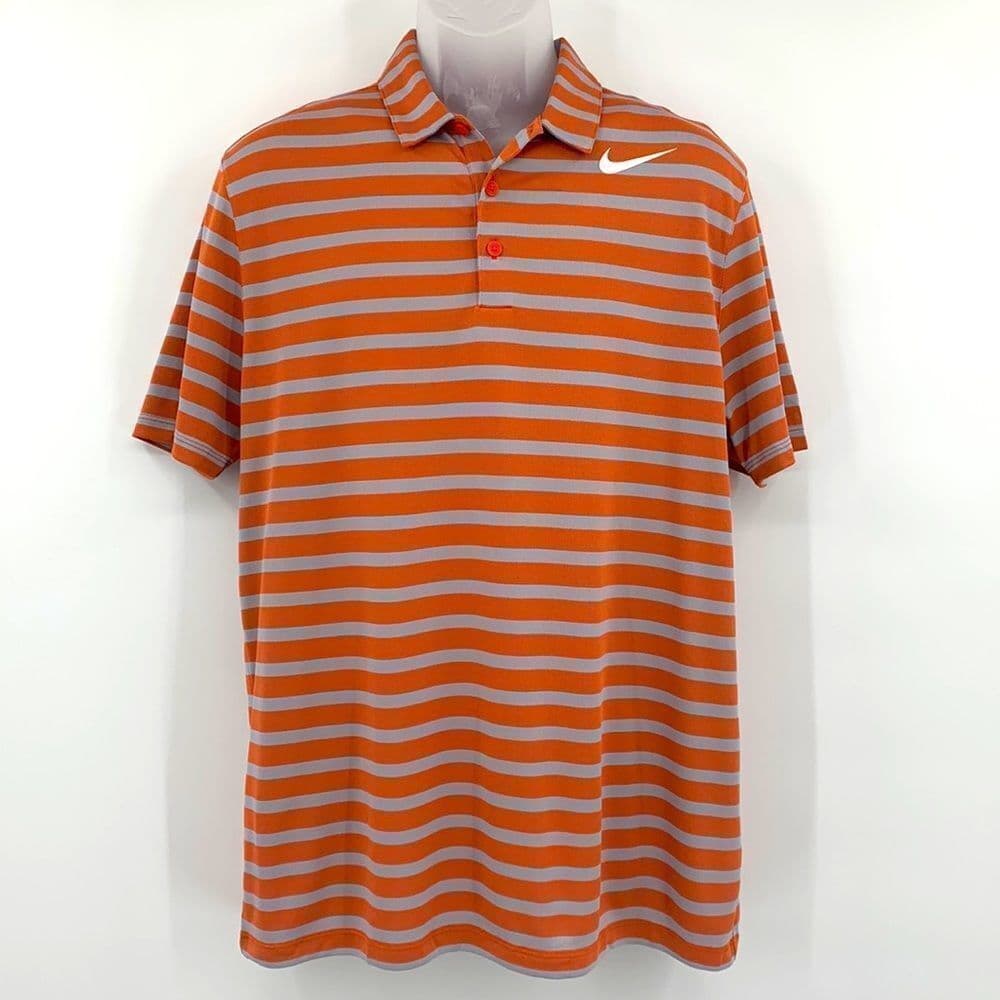Nike Golf Standard Fit Striped Golf Polo NWT Sz M