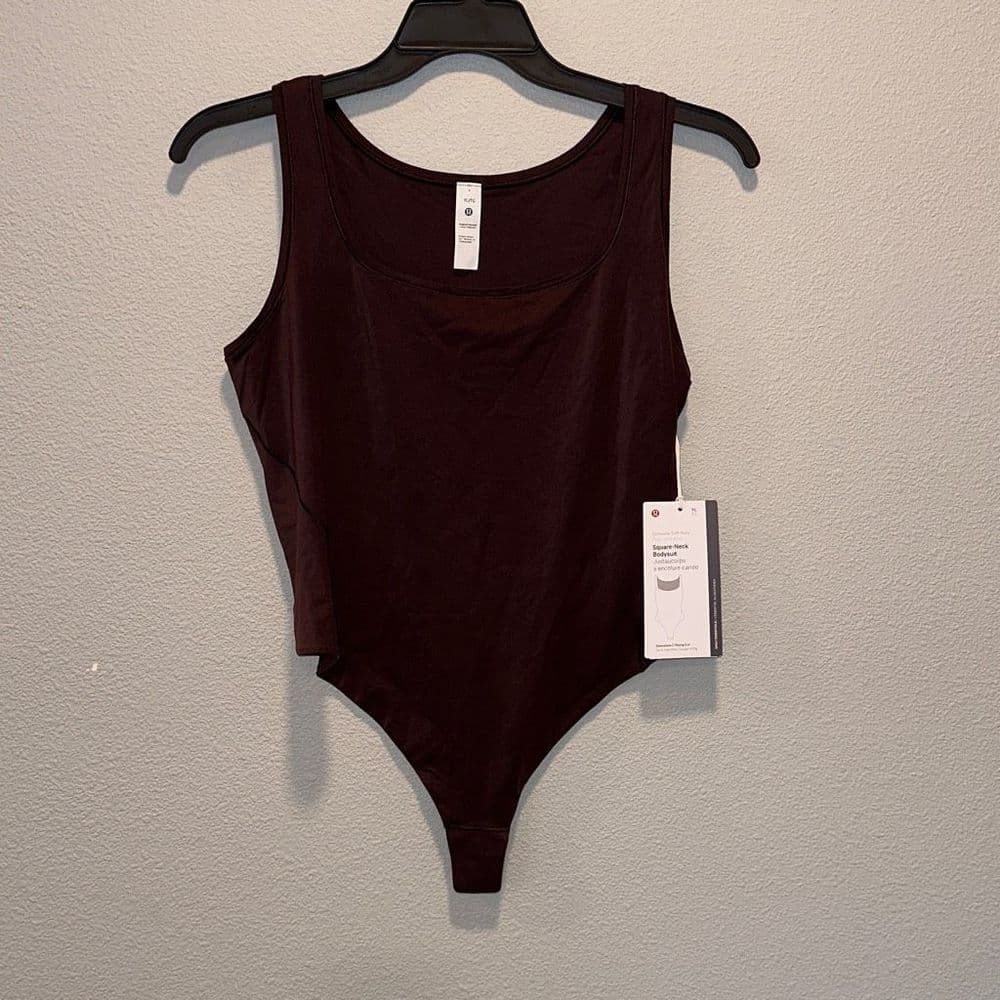 Lululemon Nulu Square Neck Sleeveless Bodysuit in French Press NWT Sz XL