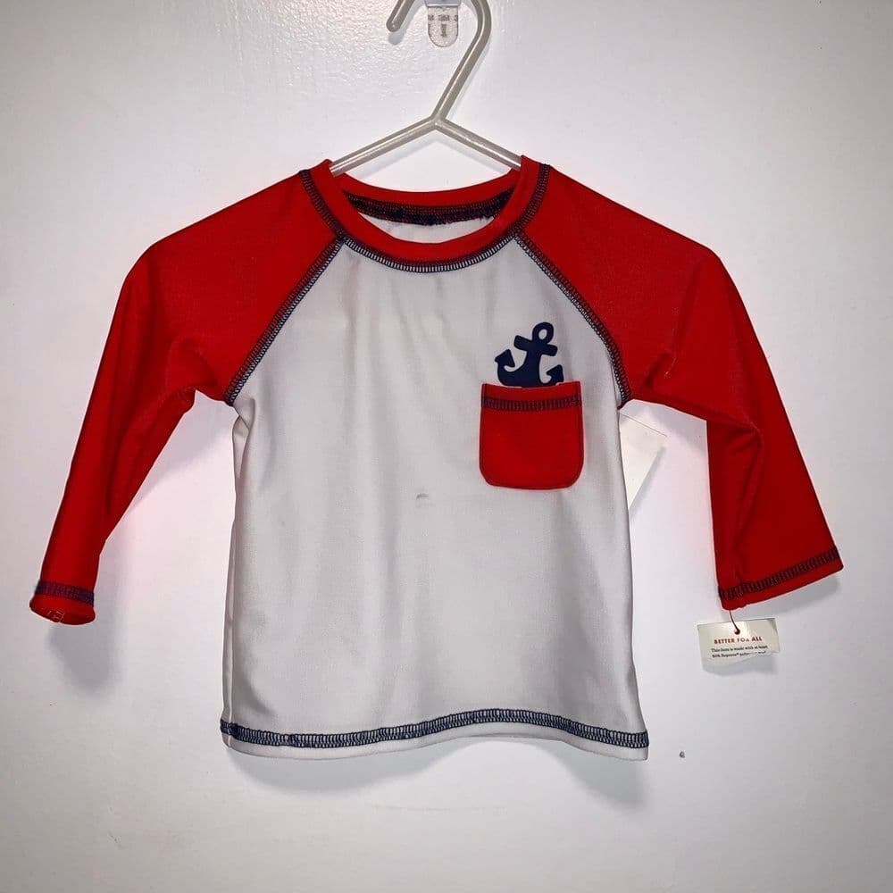 Cat & Jack Rash Guard Top Baby Boy 3-6M