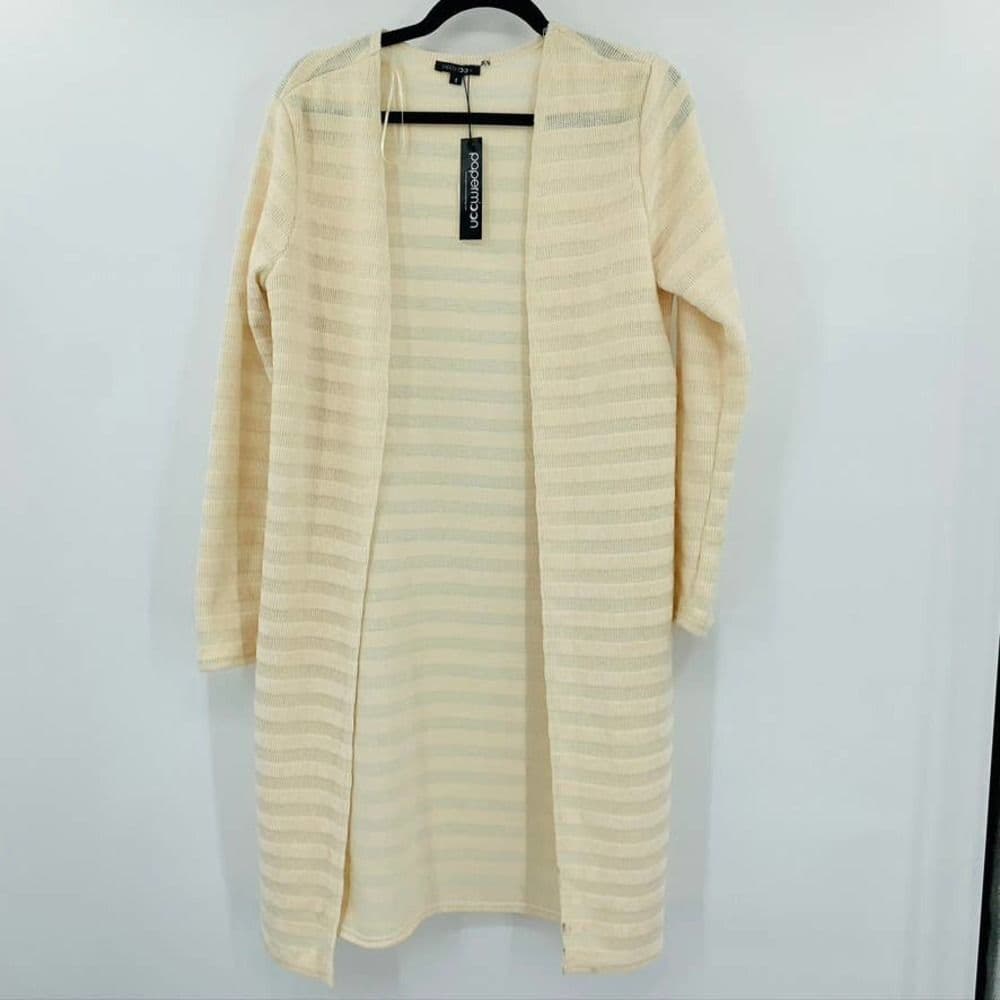 Papermoon Long Open Cardigan Sz S