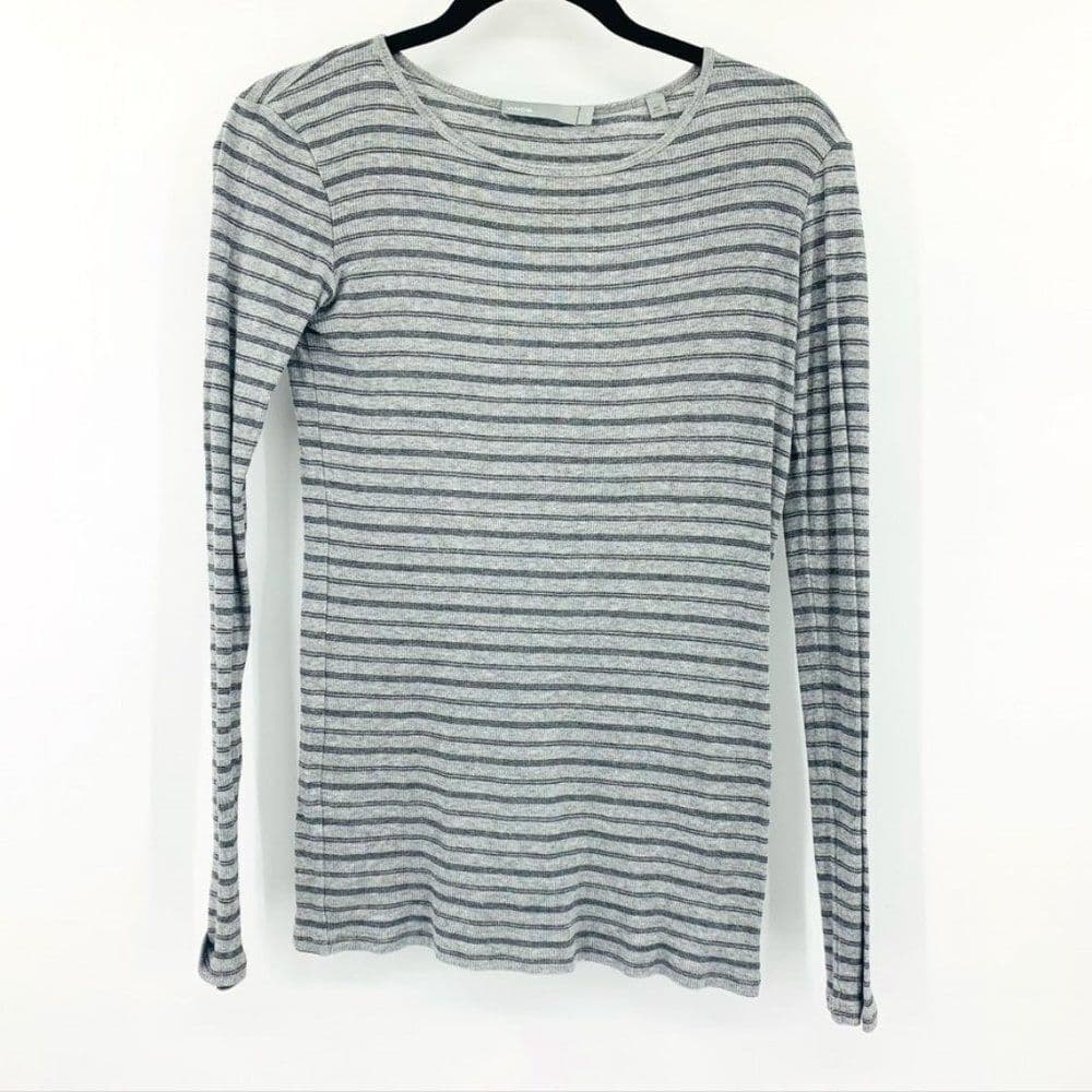 Vince Long Sleeve Striped Top Sz M