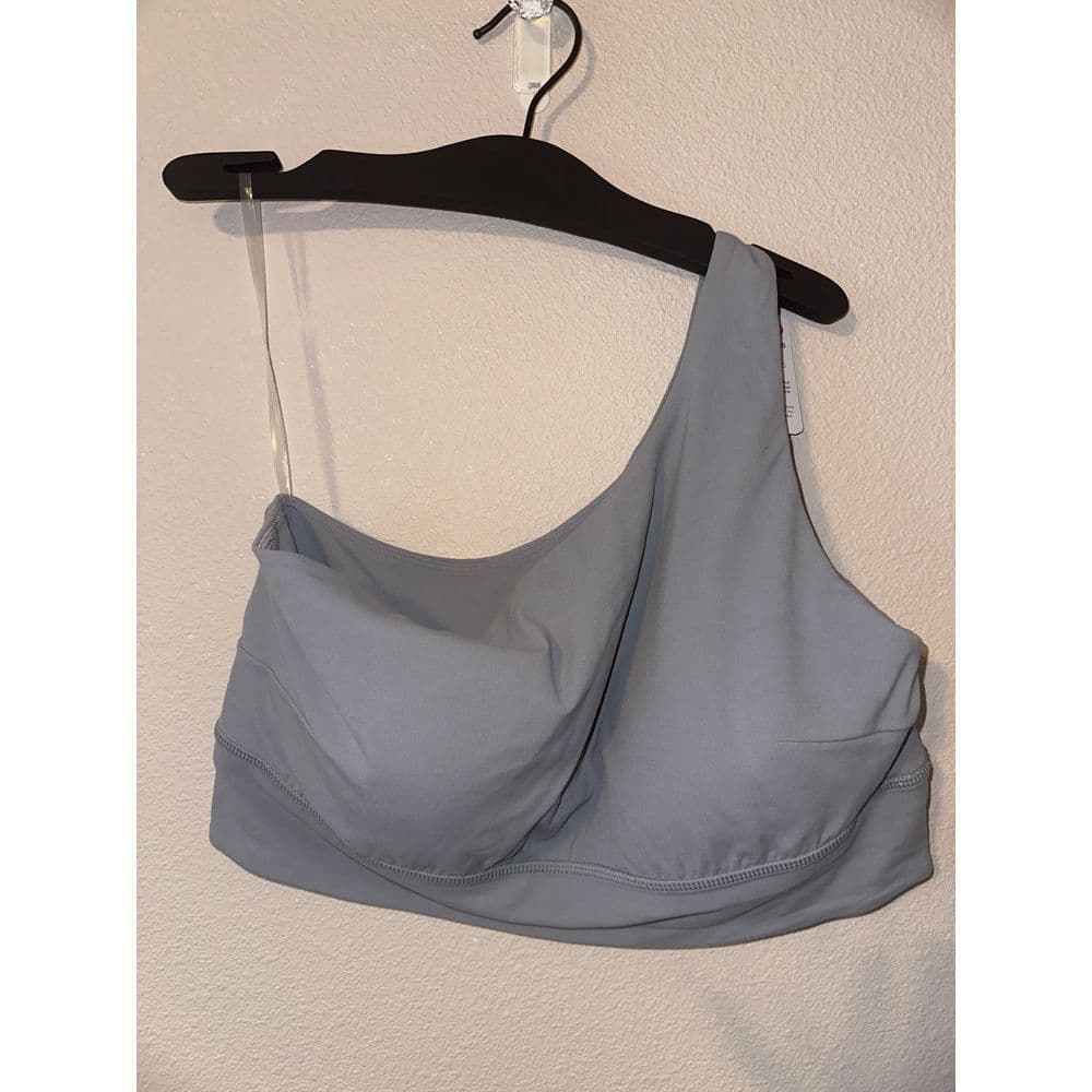 Lululemon Align Asymmetrical Sports Bra Gray Athletic Workout Yoga Training 14