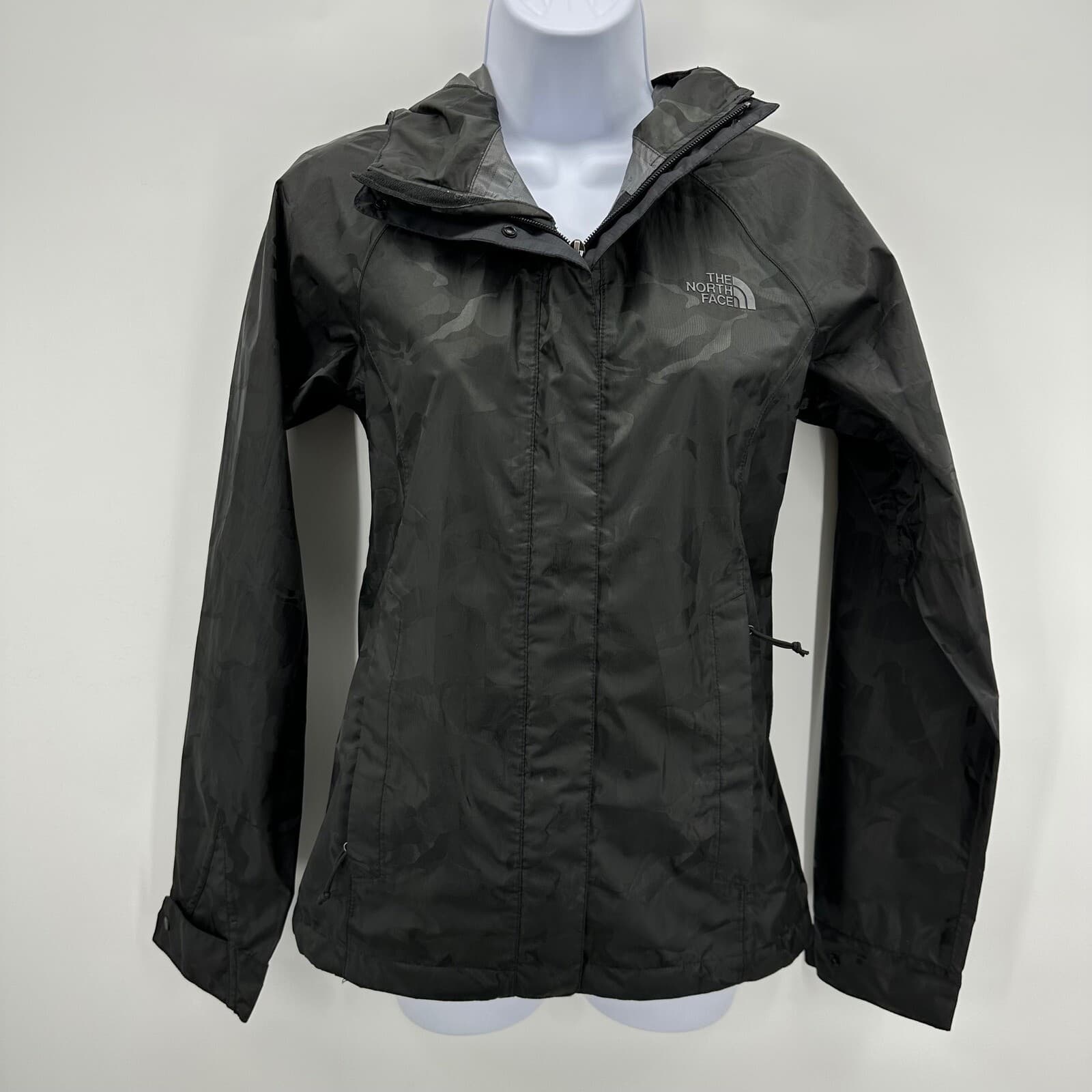 The North Face Black Camo Light Weight Jacket Sz XS