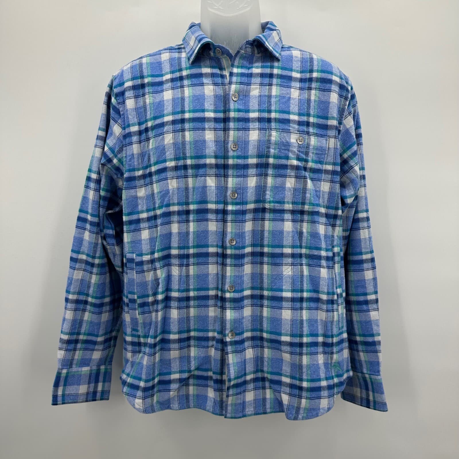 Tommy Bahama Men's Lei'd Back Flannel Shirt Jacket In Mountain Bluebell Sz M NWT
