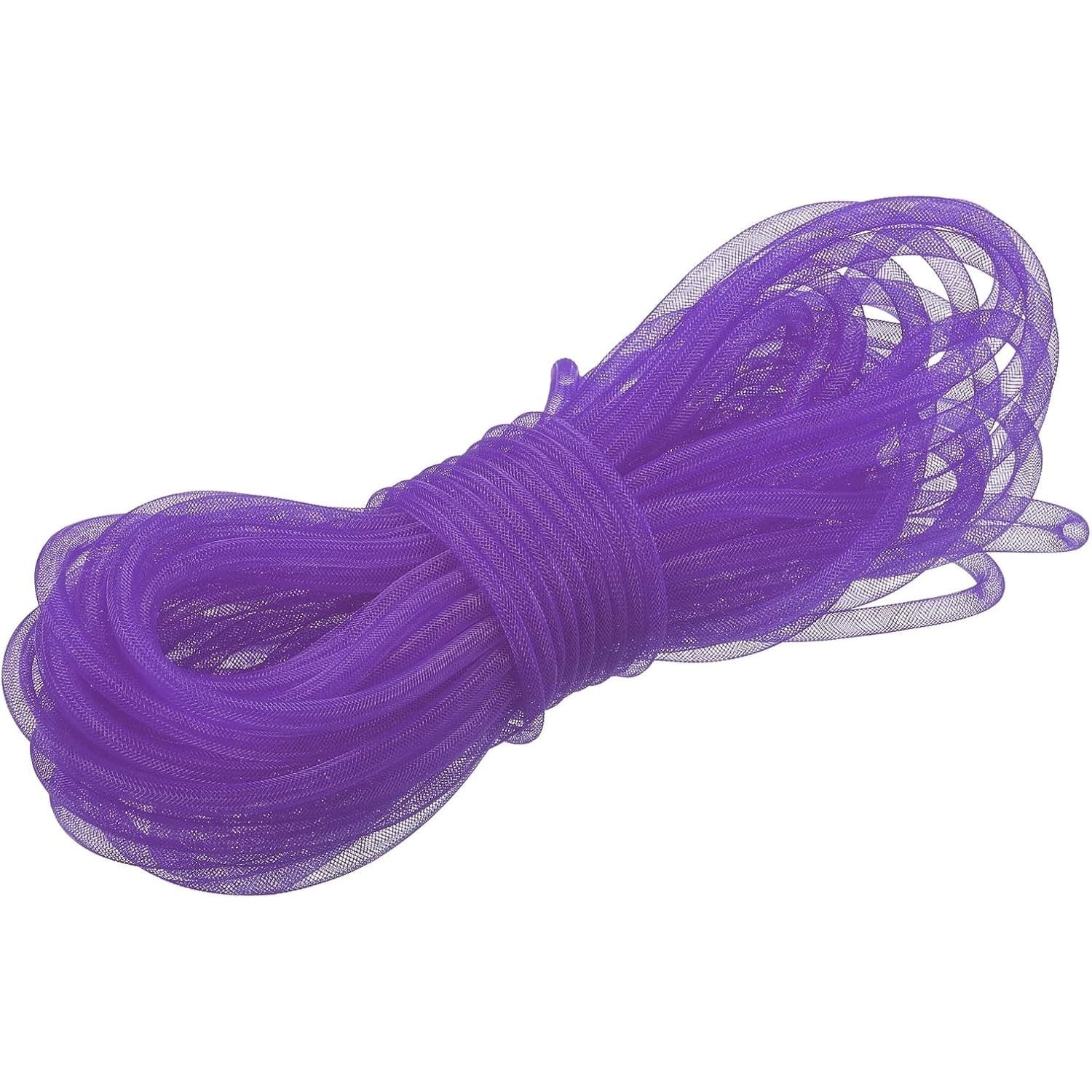 Purple 26 Yards Mesh Tube 3/8" Decor Tubing Flex for Wreaths Crafts Gift Wrap