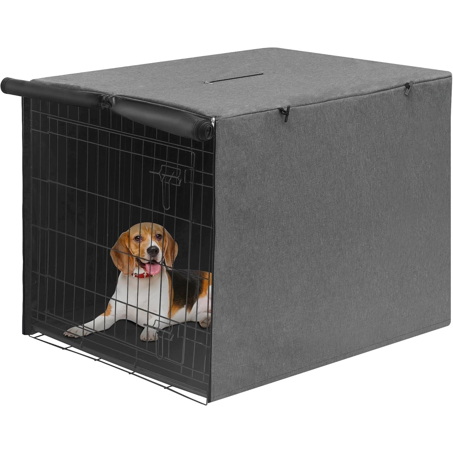 Deblue 30” Dog Crate Cover – Heavy-Duty Waterproof Pet Kennel Cover for (Gray)