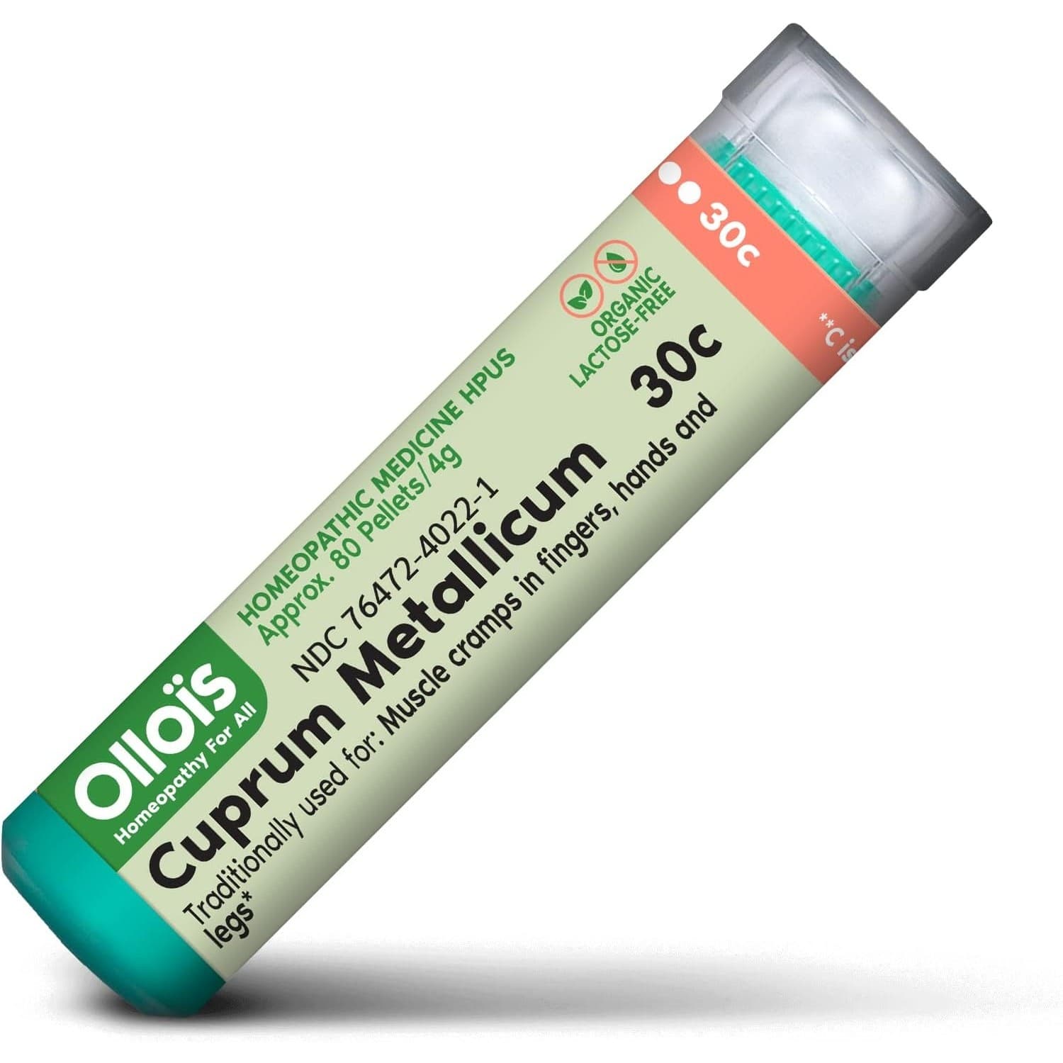 Ollois Cuprum Metallicum 30C Homeopathic Pellets Organic Vegan 80 Ct