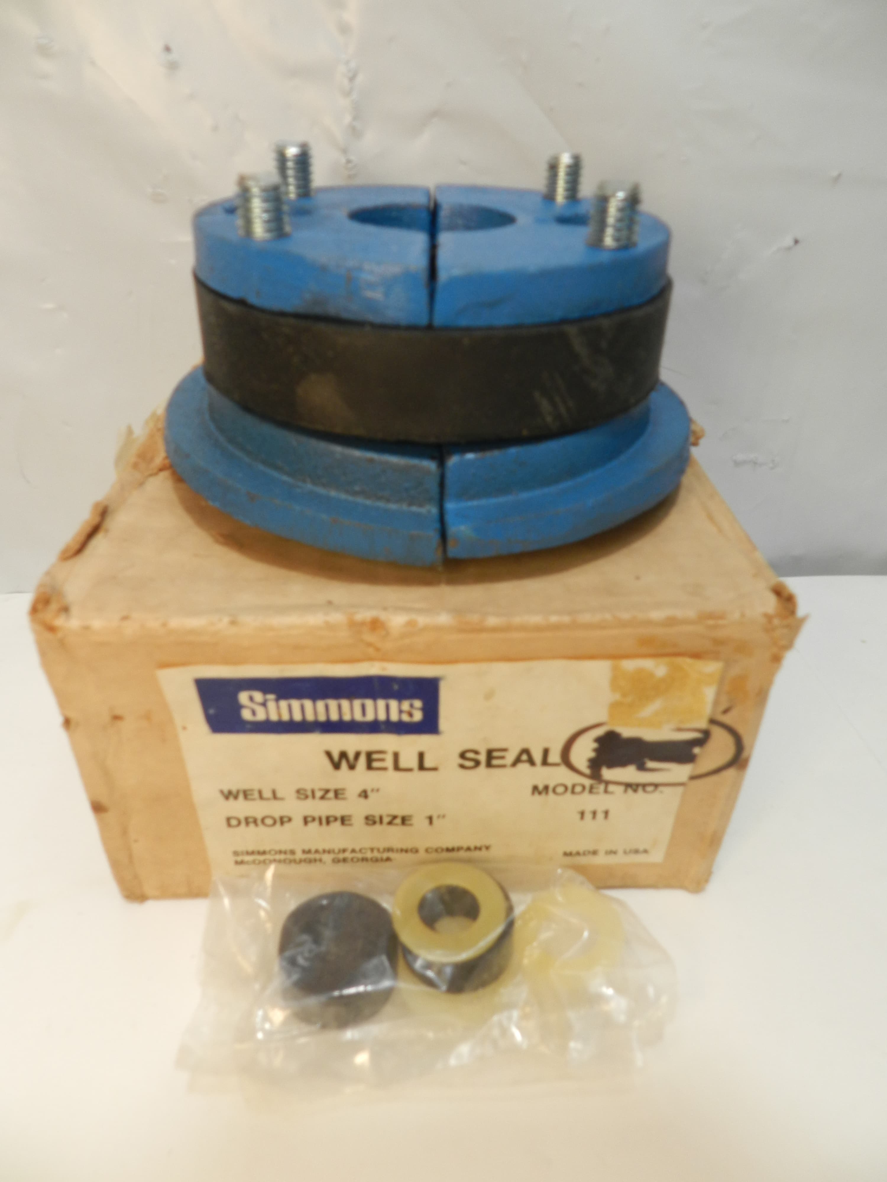 Simmons Well Seal, 1" Drop Pipe Size, 4" L, 4" Size Model No. 111 (P49J)
