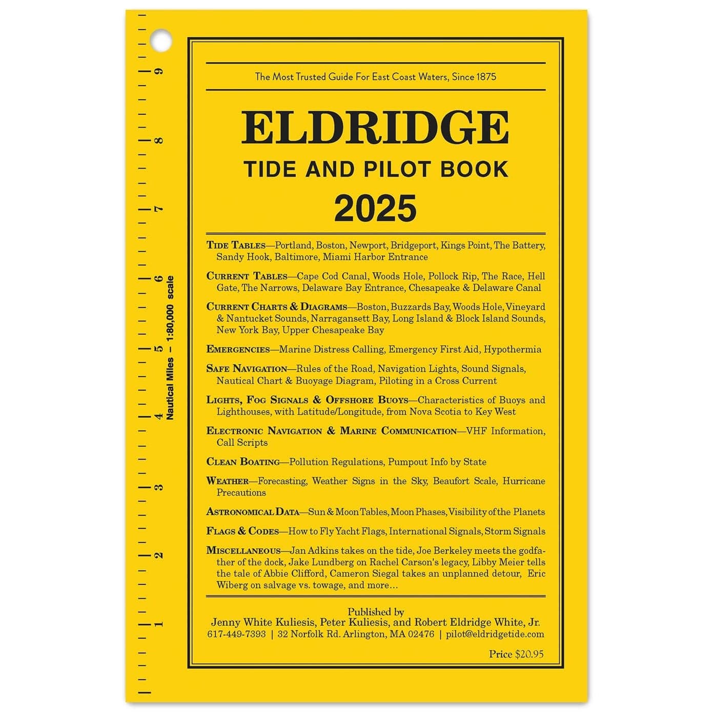 2025 Eldridge Tide & Pilot Book East Coast Marine Navigation Tides Guide