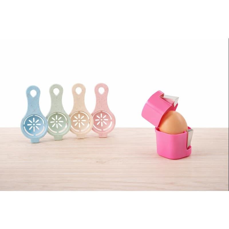 4PCS Egg Separator Set w Egg Shell Opener White Yolk Separator Kitchen Tool
