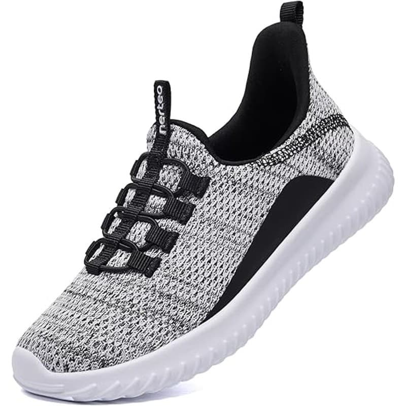 Nerteo Kids Size 4 Slip On Sneakers Boys Girls Running Walking Lightweight Shoes