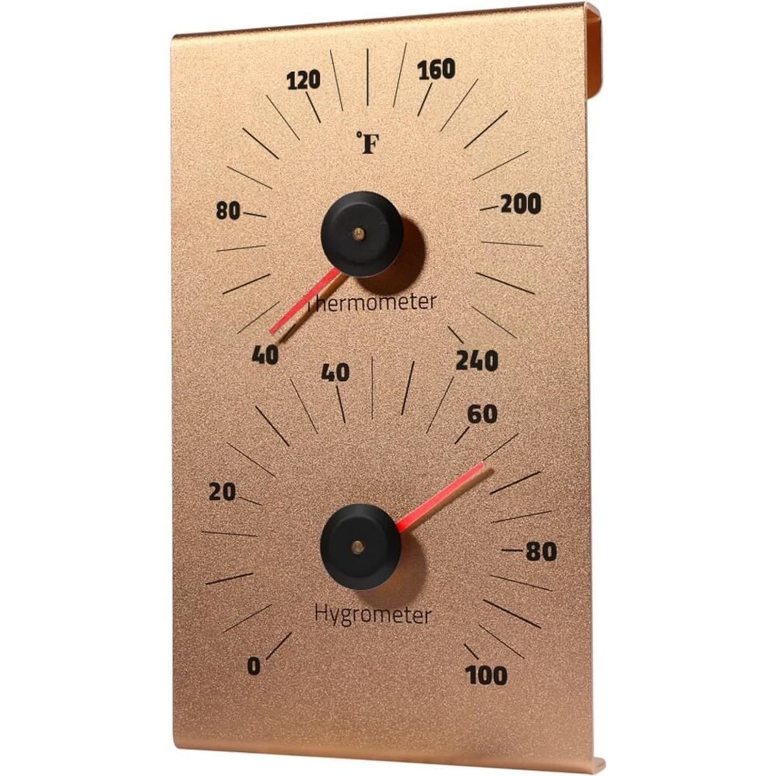 LUMERAM Sauna Thermometer Hygrometer Large Dial Aluminum Heat Resistant
