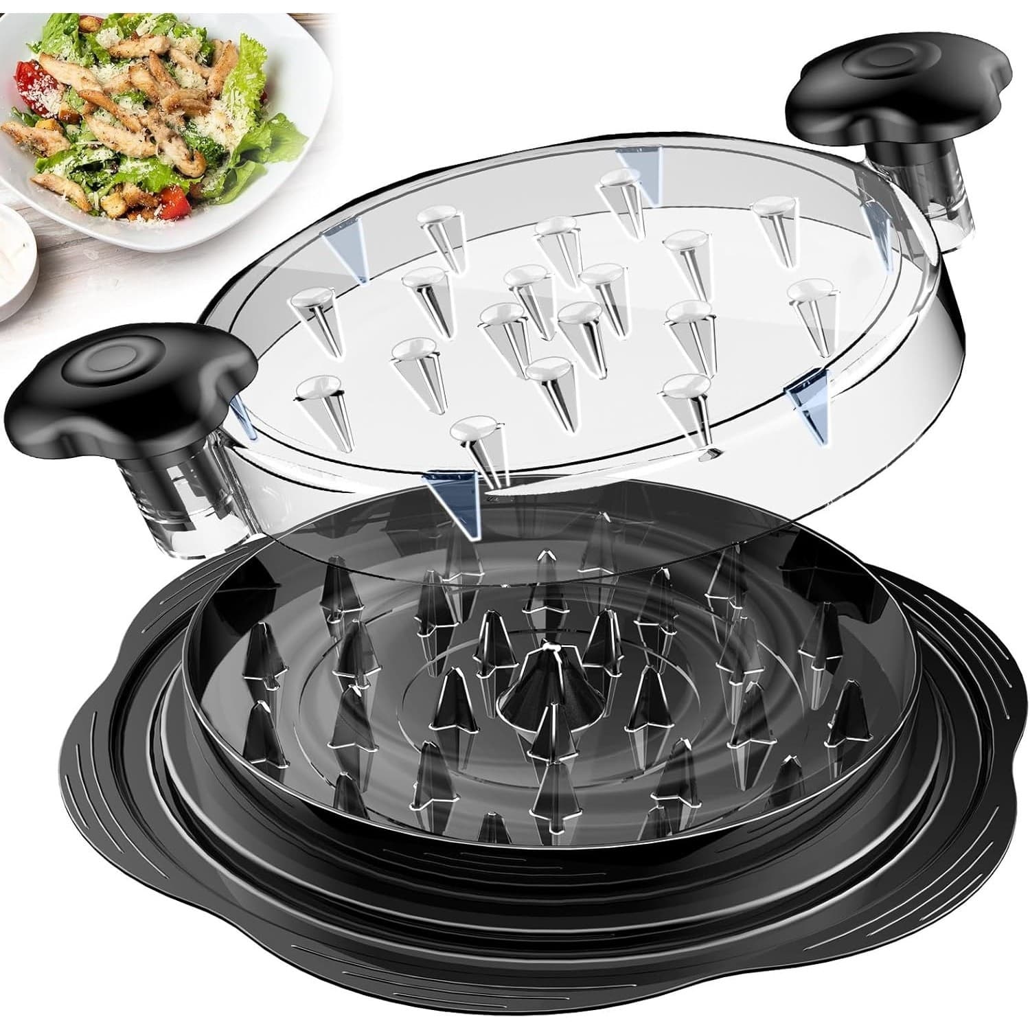 Meat Chicken Shredder Tool Twist with Handle Anti-Slip Base BPA Free Kitchen