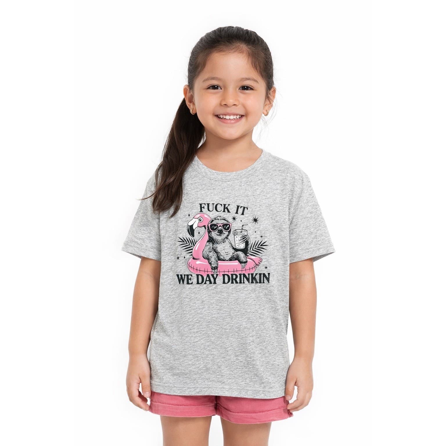Kids Girls Gray T-Shirt Summer Short Sleeve 100 % Cotton Tee Size 10